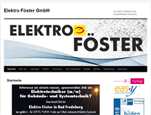 Tablet Screenshot of elektro-foester.de